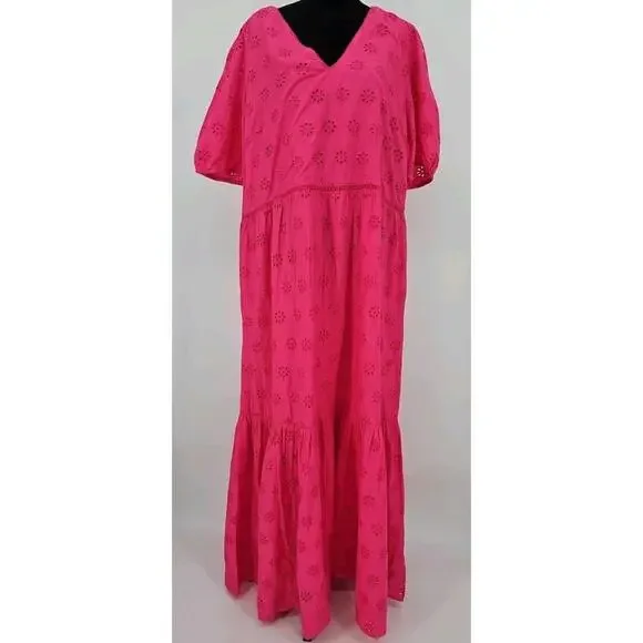 chinese dress ladies Tiered Cotton Maxi Dress for Tall Women – Liv Tall main image 0